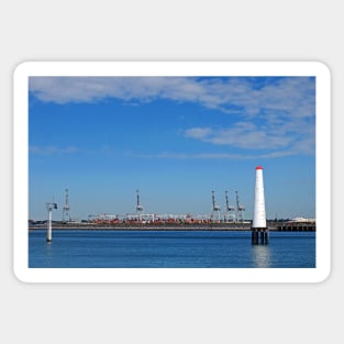 Princes Pier - Port Melbourne - From Spirit of Tasmania Wharf Sticker